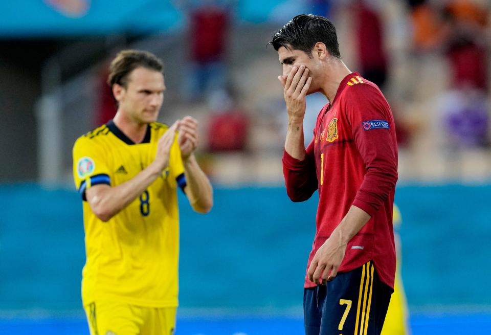 Alvaro Morata spurned Spain’s best chances (Reuters)
