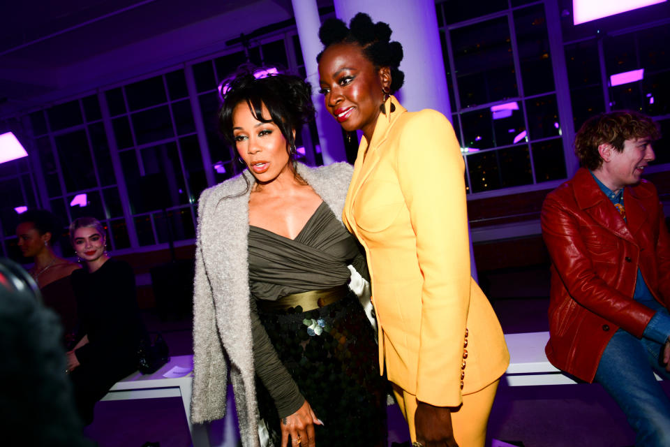 Karen Pittman and Danai Gurira at the Sergio Hudson Fall 2024 ready-to-wear show