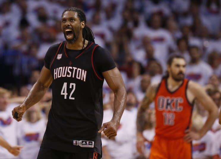 Houston Rockets big man Nene was literally perfect off the bench. (AP) 