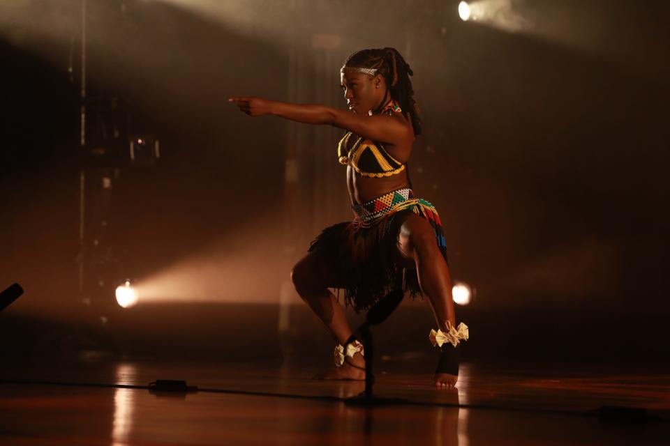 The dance troupe Step Afrika! performs Nov. 12, 2023, at Lake Michigan College’s Mendel Center in Benton Harbor.