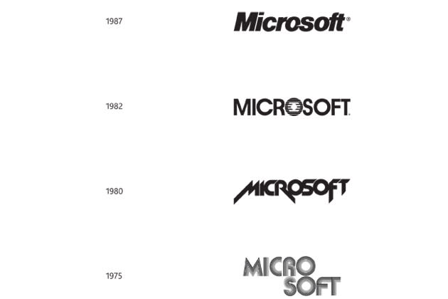 Anders Konkurrent Microsoft: Seit seiner Gründung 1975 ist das Markenlogo in schlichtem Schwarz gehalten. Lediglich die Schrift machte im Laufe der Jahre einige Veränderungen durch. Dieses Jahr... (Bilder: Microsoft)