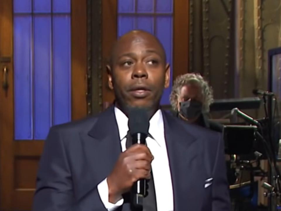 Dave Chappelle hosting ‘SNL’ back in 2020 (NBC)