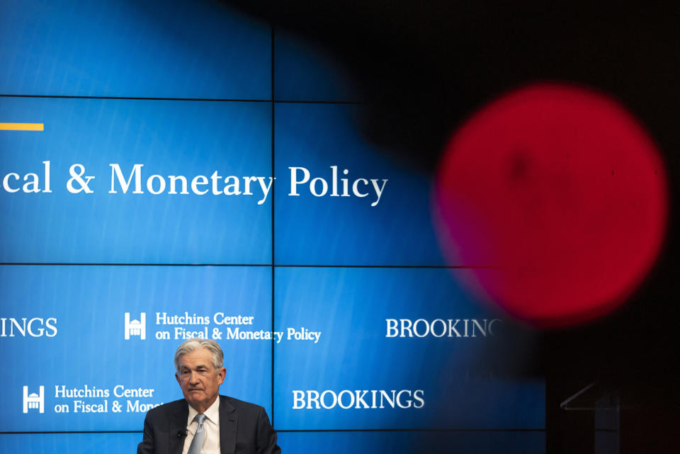 Federal Reserve Chair Jerome Powell speaks at the Hutchins Center on Fiscal and Monetary Policy at the Brookings Institute on Wednesday, Nov. 30, 2022, in Washington. (AP Photo/Nathan Howard)