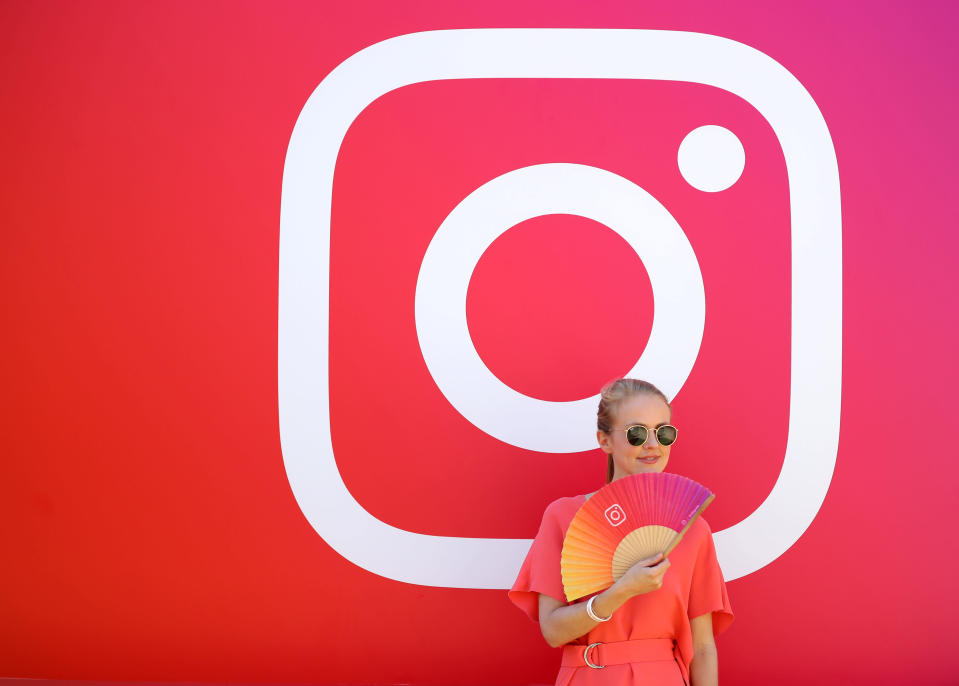 A visitor stands in front of the Instagram stand during day two of Dubai Lynx 2019 at Madinat Jumeirah on March 12, 2019 in Dubai, United Arab Emirates. Photo: Francois Nel/Getty Images