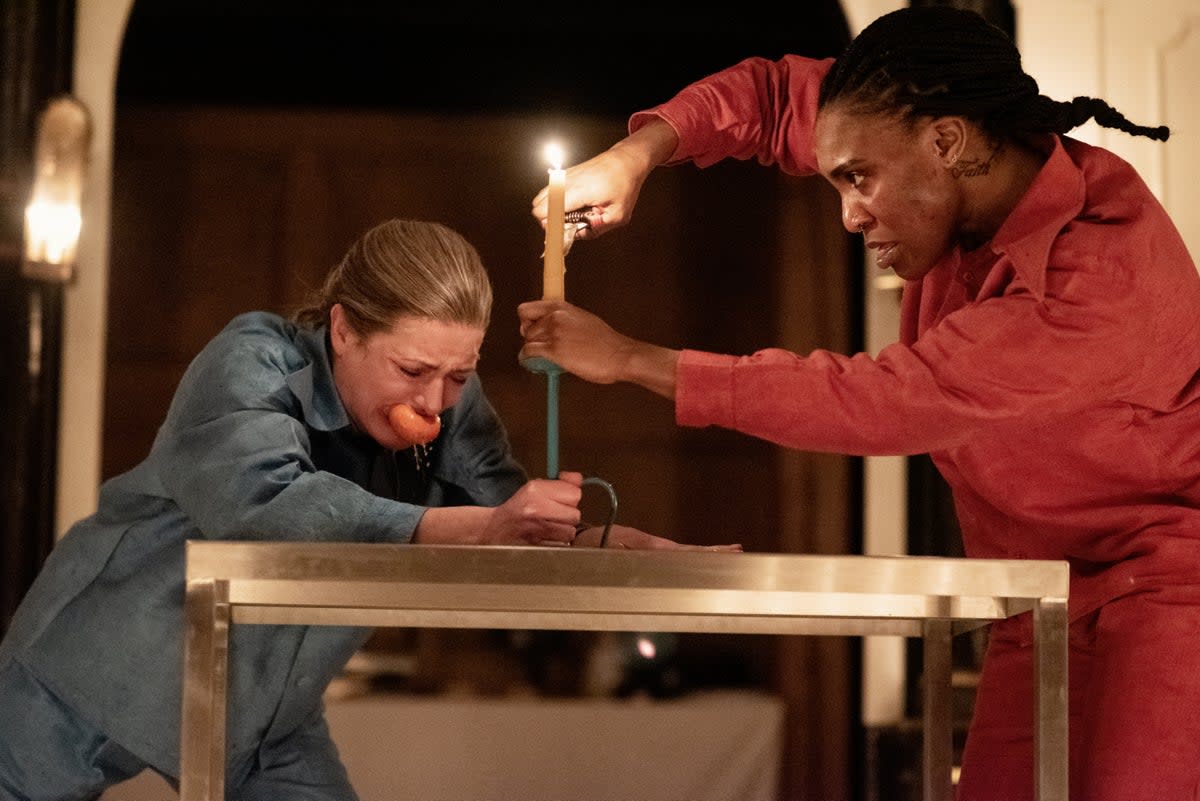 Katy Stephens and Kibong Tanji in Titus Andronicus  (Camilla Greenwell)