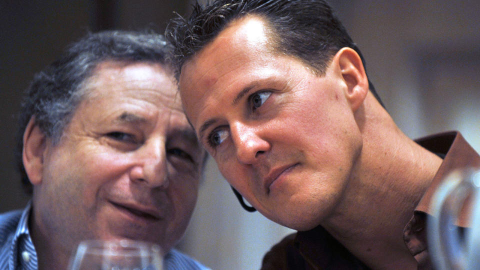 Seen here, former Ferrari team principle Jean Todt and Michael Schumacher.