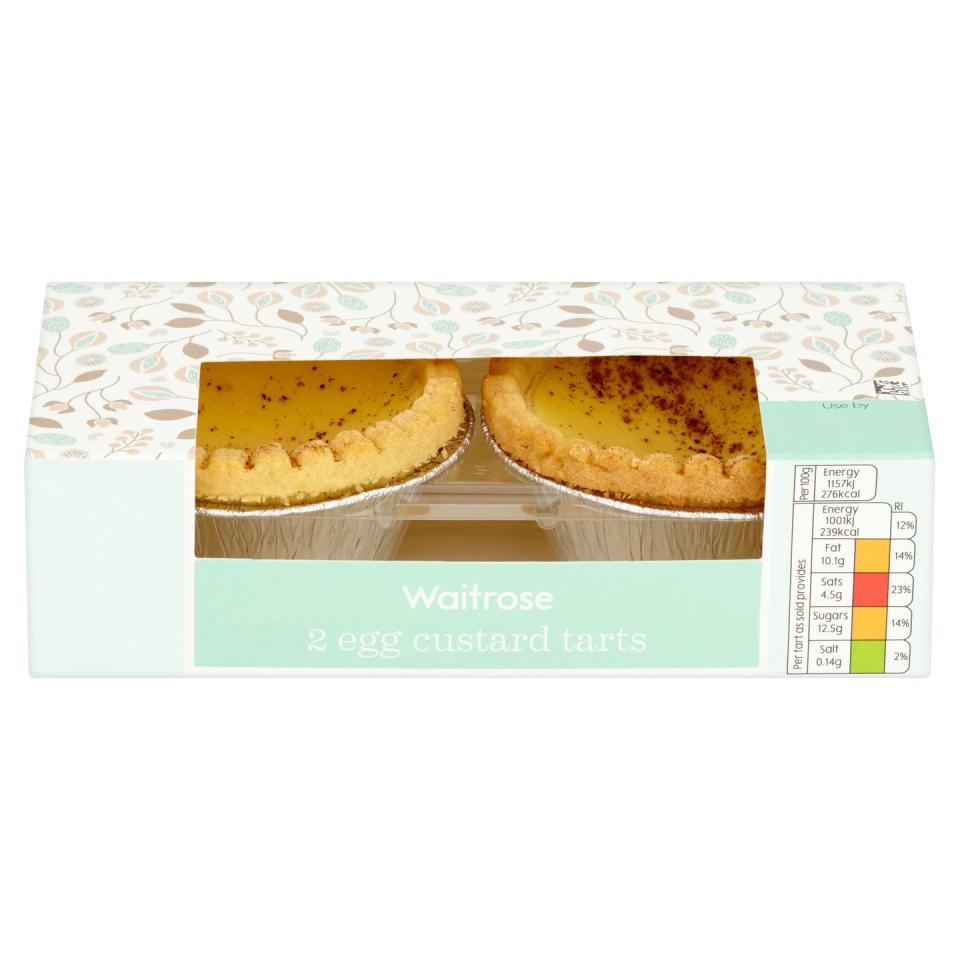 3) Waitrose 2 Egg Custard Tarts