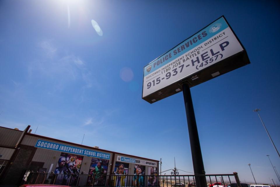 The Socorro Independent School District’s police force, which has about 70 officers who patrol 53 schools, made about 380 THC-related arrests in the period from April 2019 to April 2023. (Corrie Boudreaux/El Paso Matters)