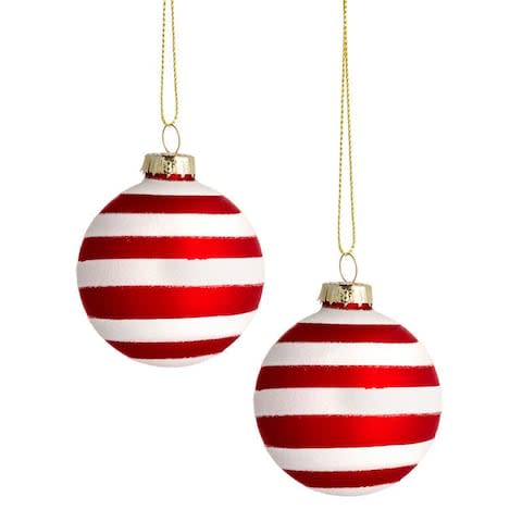 Striped Baubles 2 Pack - Credit: H&M