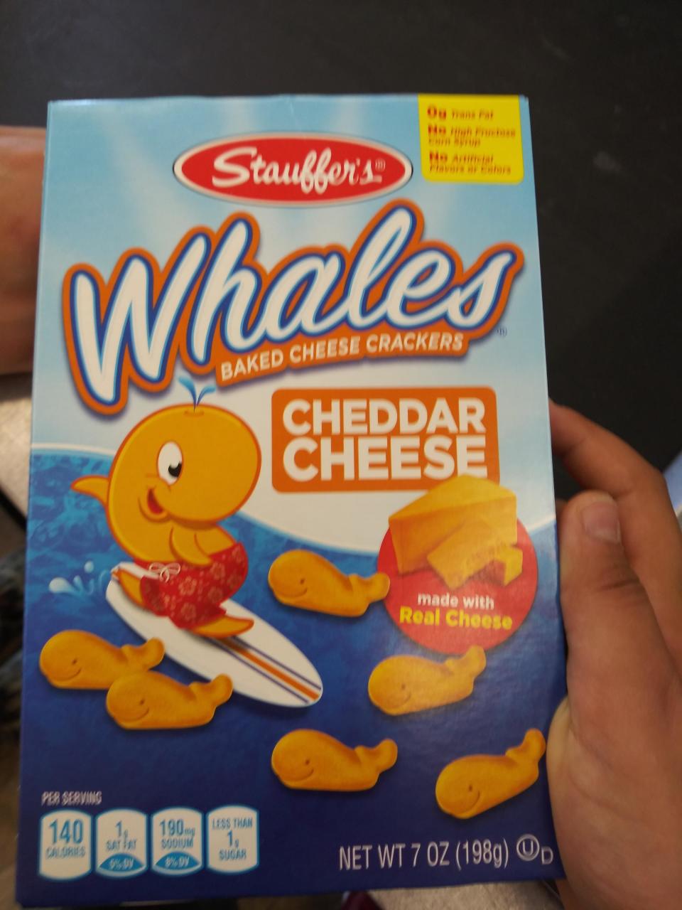 whales baked cheese crackers
