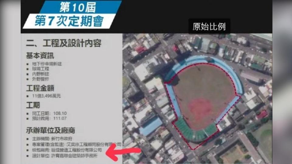 網友揪出新竹棒球場統包廠商曾有偷工減料紀錄。（圖／翻攝自PTT）