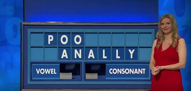 Rachel Riley couldn't hide her smirk on the latest edition of Countdown (Photo: Channel 4)