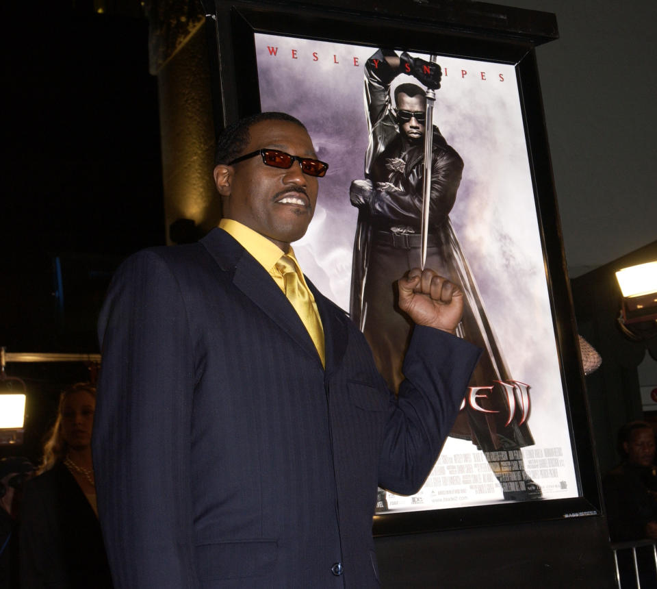 Wesley Snipes at the <em>Blade II</em> premiere. (Photo: M. Caulfield/WireImage)