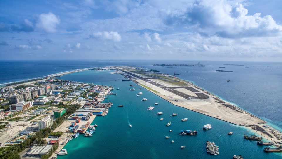 You'll get classic Maldives views flying in or out of Malé. - Pan Zhiwang/Imaginechina/AP