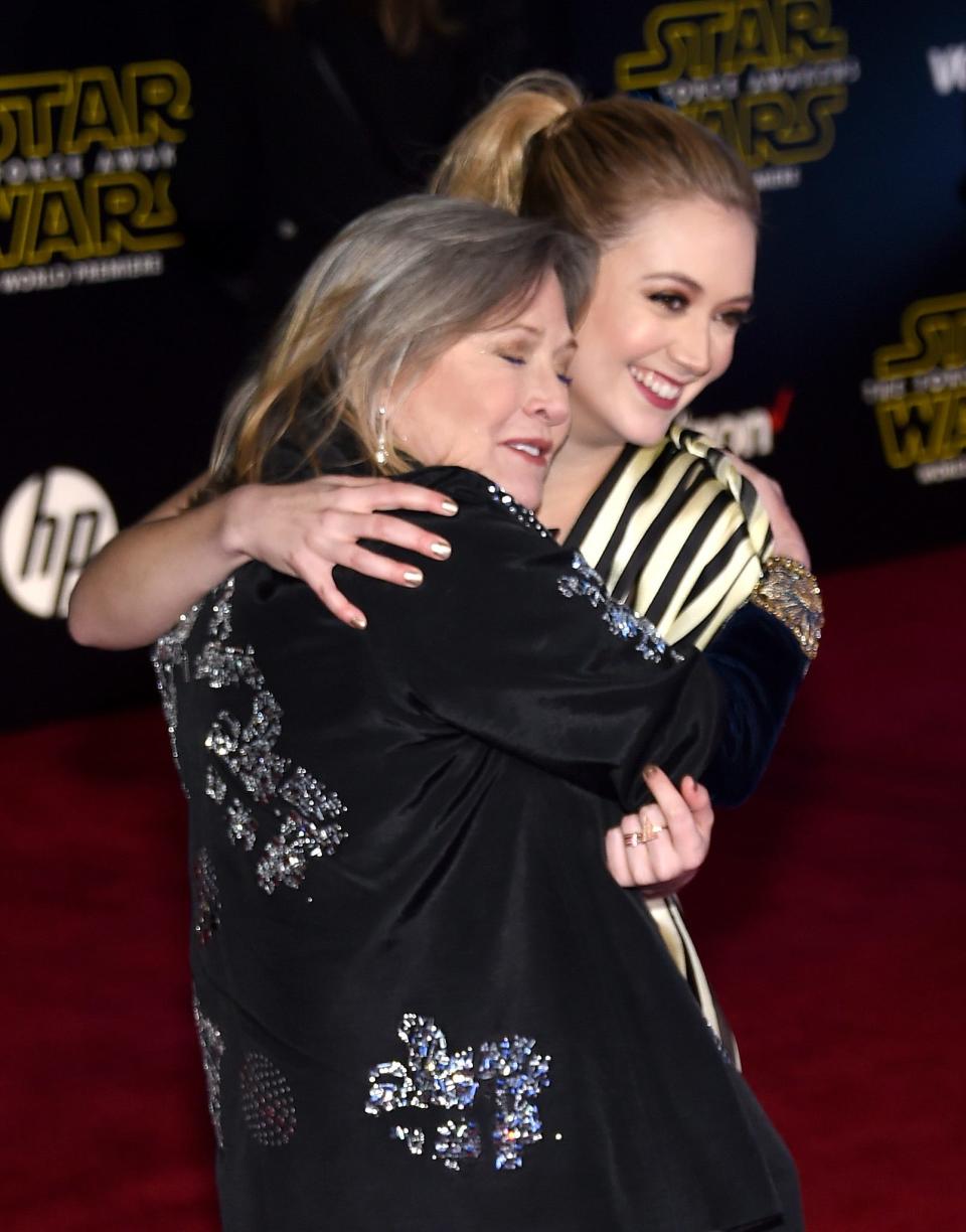 Billie Lourd dressed her son Kingston up like Princess Leia, the character her mom played in "Star Wars," in honor of Star Wars Day.