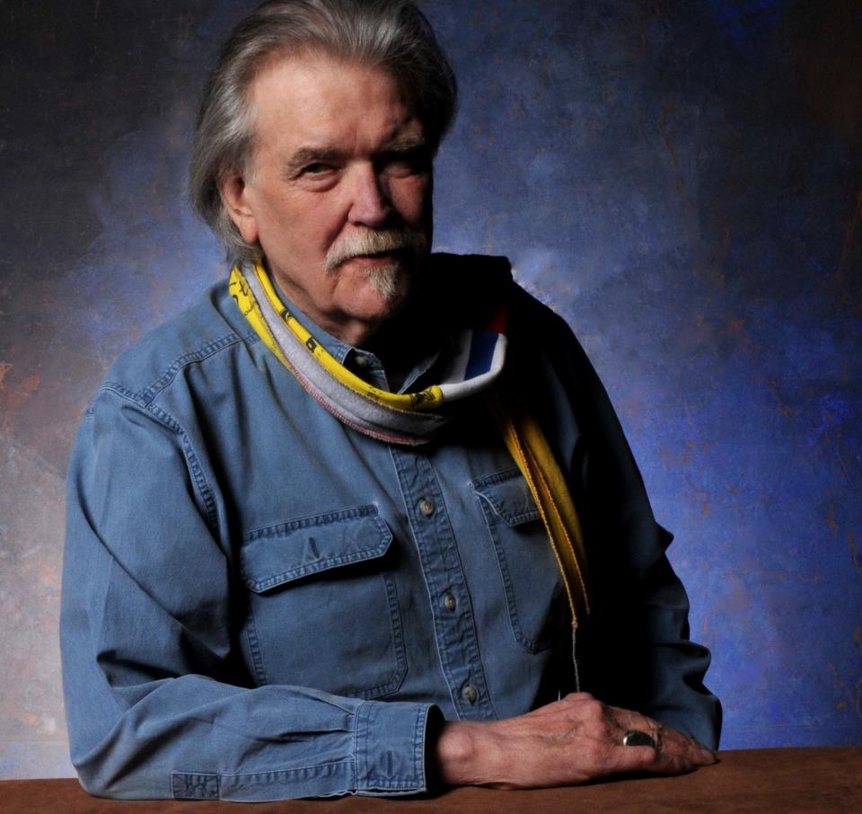 This undated publicity image released by Dualtone Records shows musician Guy Clark. Clark, the West Texas writer who penned such hits as “LA Freeway,” and “Desperados Waiting for a Train,” has physically slowed down at the age of 71, but his new album “My Favorite Picture of You,” proves his skills as a country music poet are still sharp. (AP Photo/Dualtone)