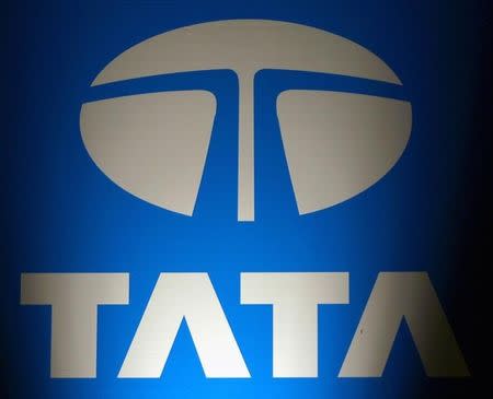 The logo of Tata Group is seen at a business meeting organised by the Confederation of Indian Industry (CII) in New Delhi March 23, 2009. REUTERS/Vijay Mathur