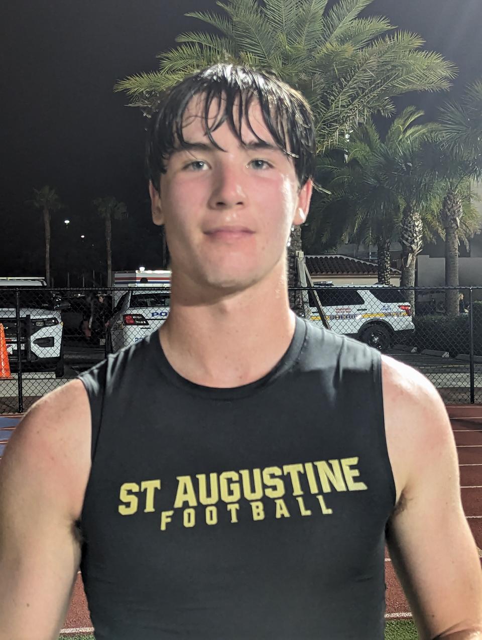 St. Augustine quarterback Locklan Hewlett led the Jackets' comeback from 15 points down against Bolles.