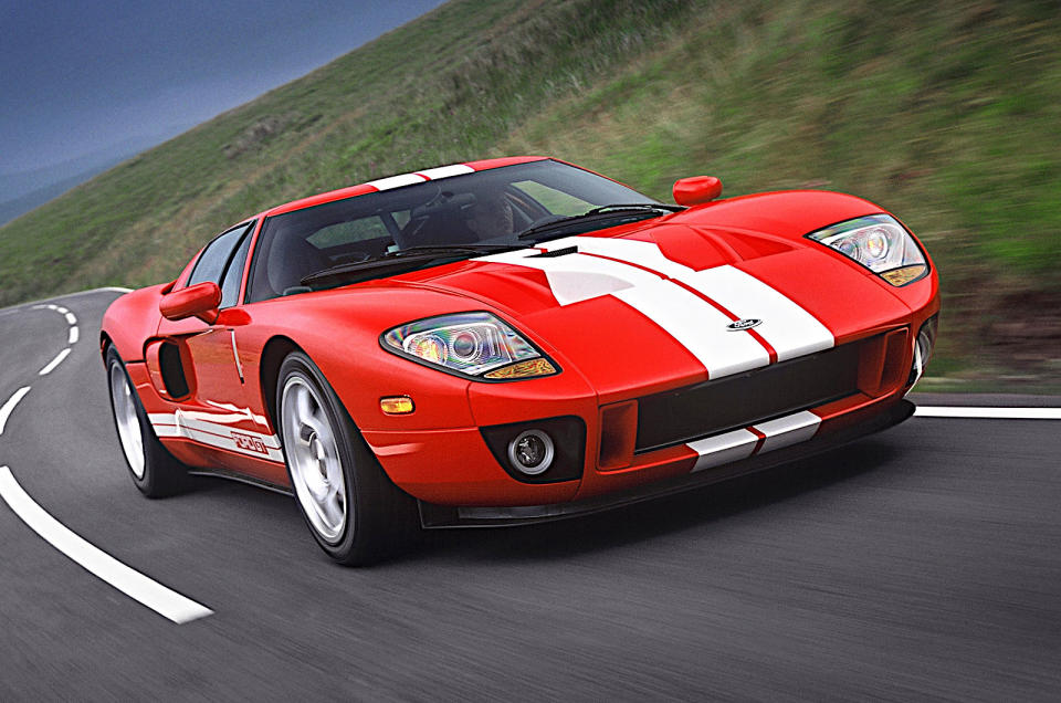 <p>35 years after the last GT40 was built, Ford launched a successor model called the GT, as part of the company’s 100th birthday celebrations. Like the car which inspired it, it was a two-seater with a <strong>mid-mounted </strong>V8 engine, in this case a <strong>supercharged</strong> version of the 5.4-litre Modular unit. In a reverse of the earlier procedure, it was created specifically as a road-going model, though racing derivatives were also made.</p><p>This GT was produced for only two years. Another, fitted with a twin-turbocharged <strong>3.5-litre EcoBoost V6</strong>, made its debut in 2016.</p>