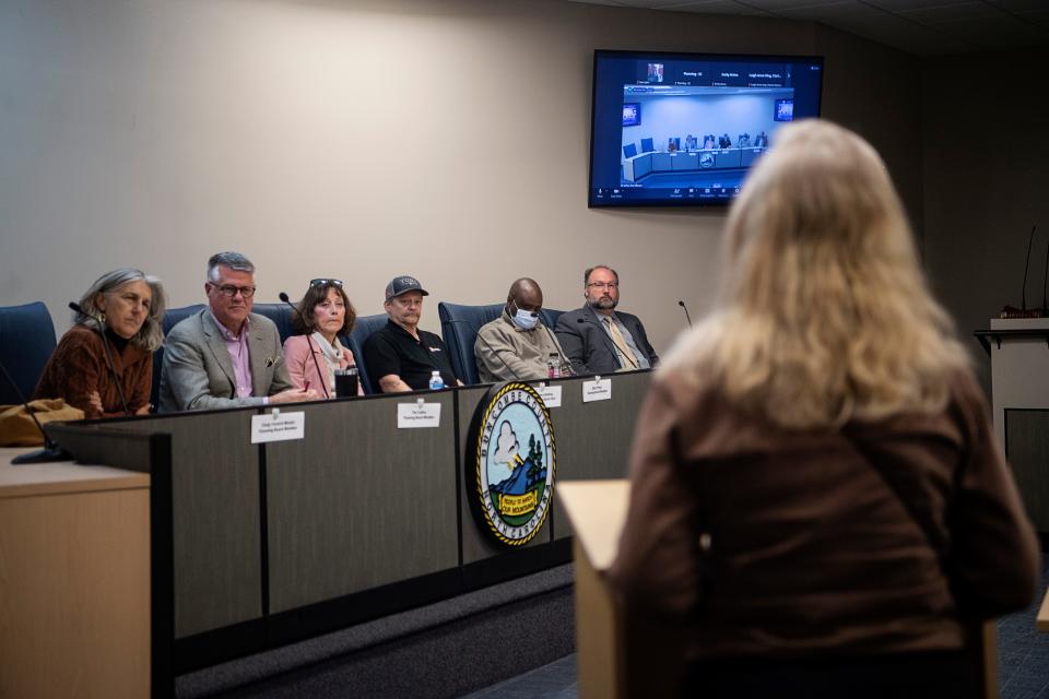 Buncombe County's Planning Board listens to public comment in this May 2, 2023, Citizen Times file photo.