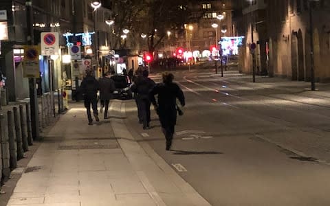 French police say several people have been injured in the city centre - Credit: petervdalen/Twitter