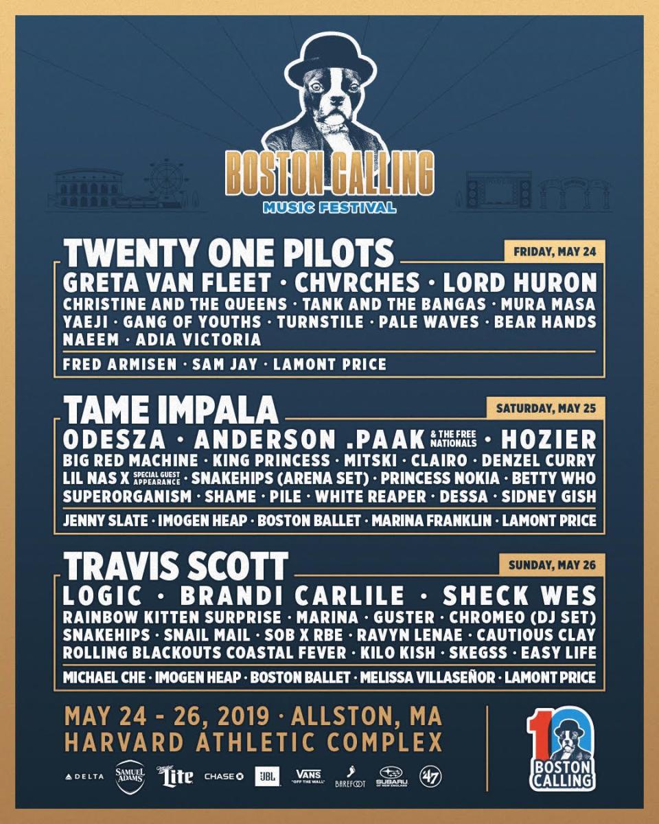 Boston Calling 2019 Lineup Poster