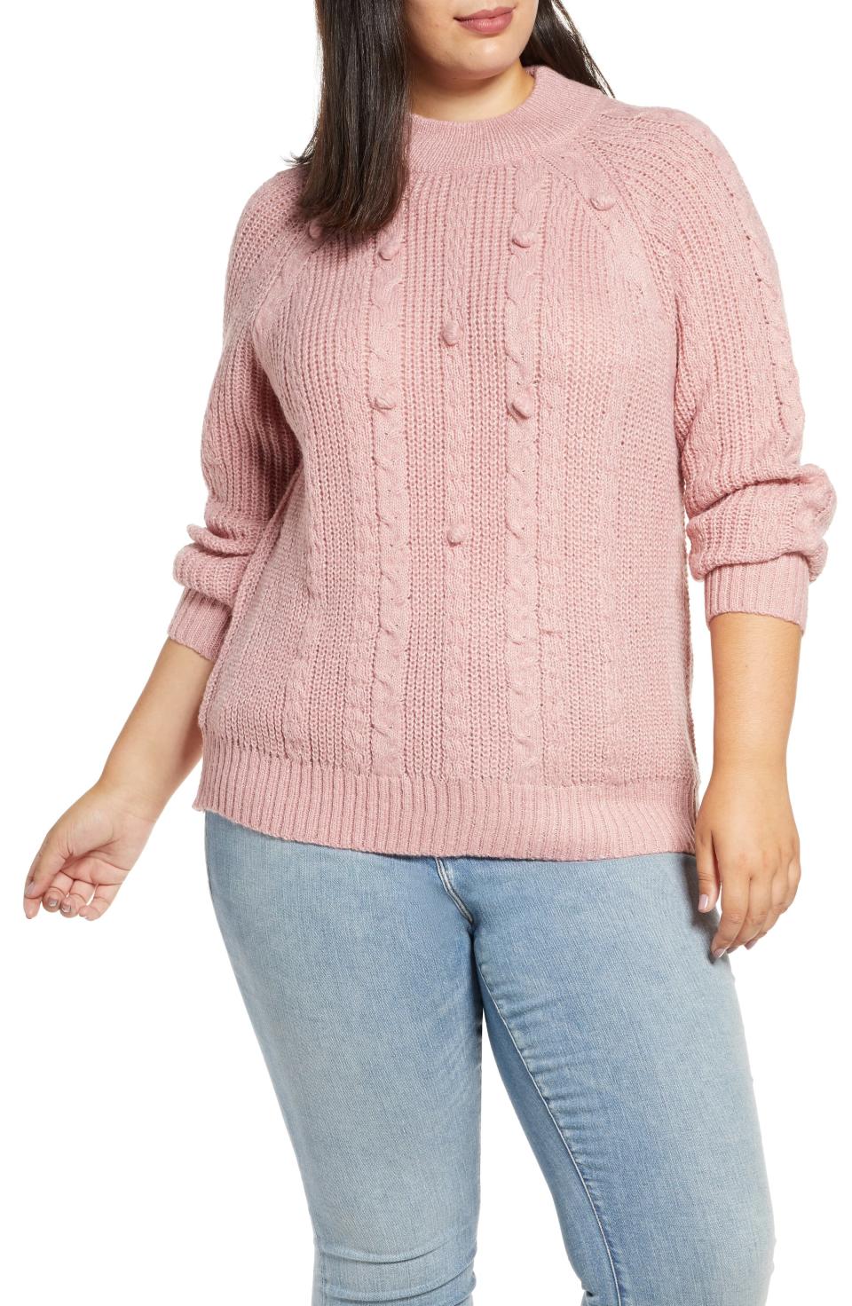 Textured Pom Sweater