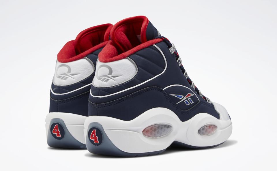 The heel’s view of the USA-themed Reebok Question Mid. - Credit: Courtesy of Reebok