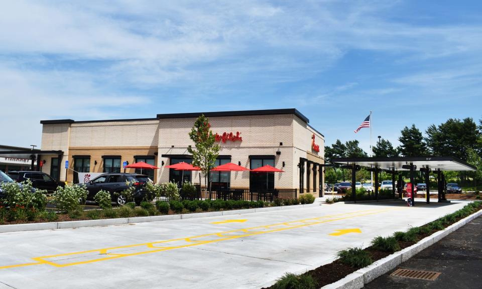 Chick-fil-A opened in July 2022 at Southcoast Marketplace in Fall River.