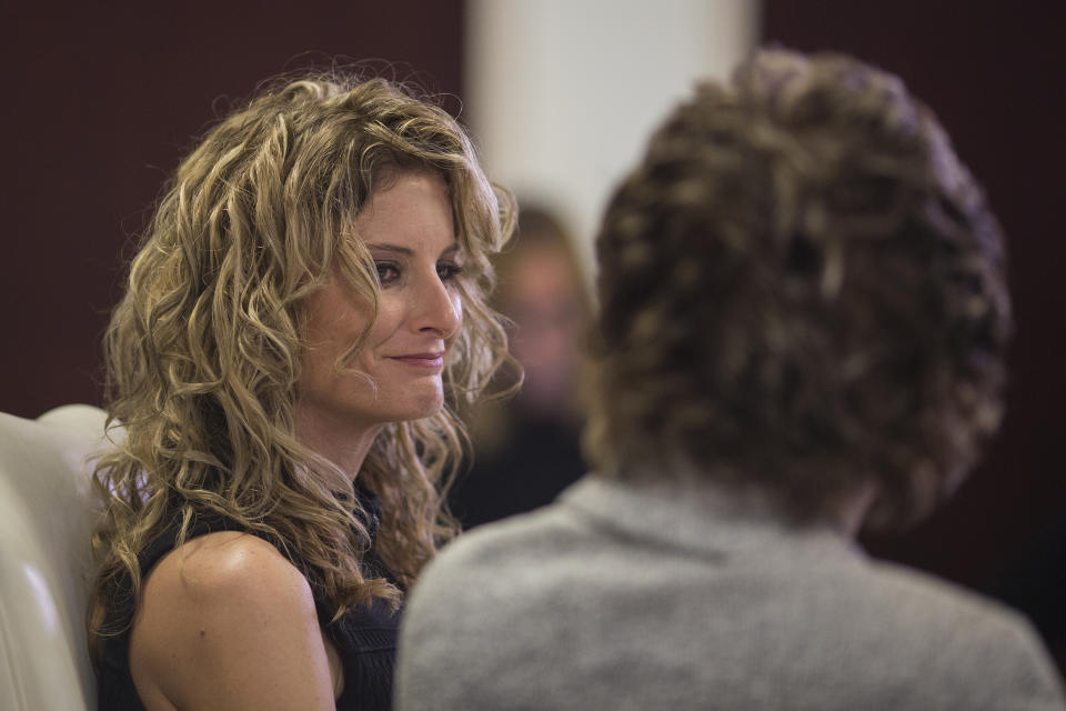 Summer Zervos attends a press conference on Jan. 17, 2017. (David McNew)