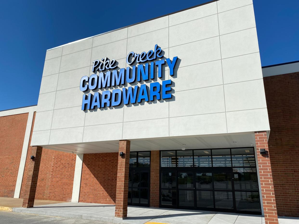 Pike Creek Community Hardware is taking the place of Kmart in the Pike Creek shopping center. The building, shown on June 15, 2022, has been vacant since 2019.