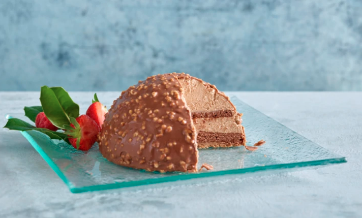 Specially Selected Chocolate and Praline Dome from, Aldi Christmas Ferrero Rocher dessert