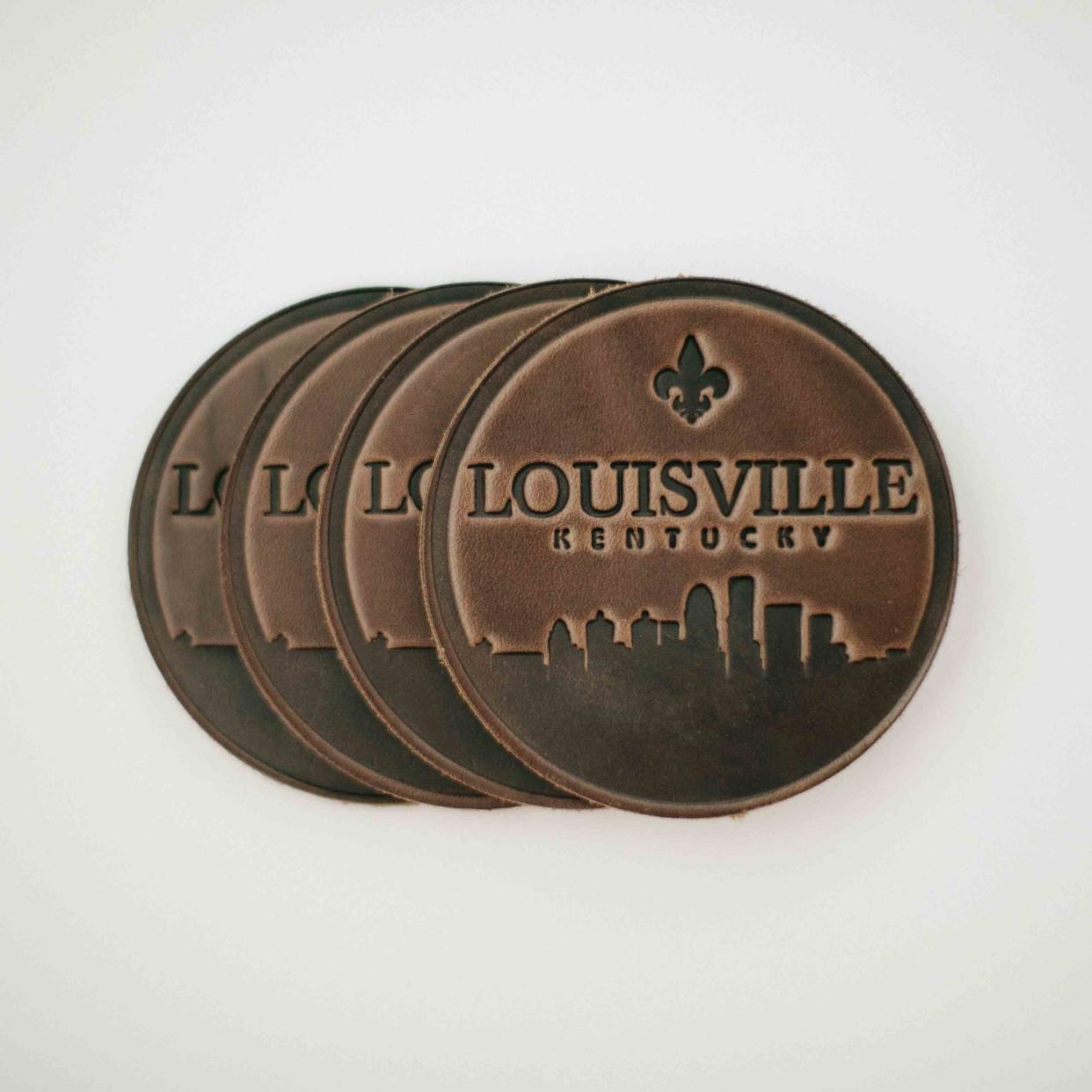 Add some understated Bluegrass State flair to your home with a variety of Kentucky- and Louisville-inspired coasters from Louisville-based Clayton & Crume.