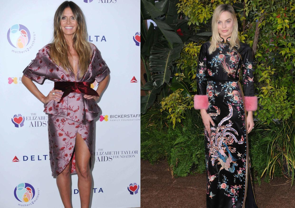 Heidi Klum und Margot Robbie zeigen, warum der Morgenmantel nicht mehr nur zu Hause getragen werden darf. (Bild: ddp Images)