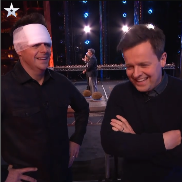 Ant needed a bandage. (Britain's Got Talent Instagram)