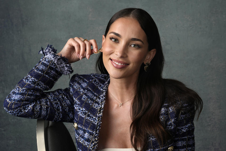 Priscilla Quintana, a cast member in the Peacock series "Based on a True Story," poses for a portrait, Wednesday, May 24, 2023, at the London Hotel in West Hollywood, Calif. (AP Photo/Chris Pizzello)