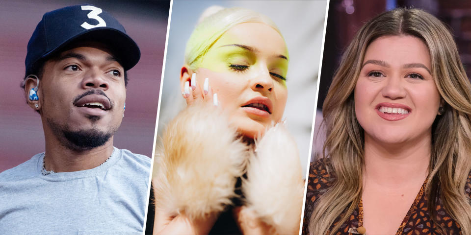 Chance the Rapper, Kim Petras, Kelly Clarkson (Getty Images)