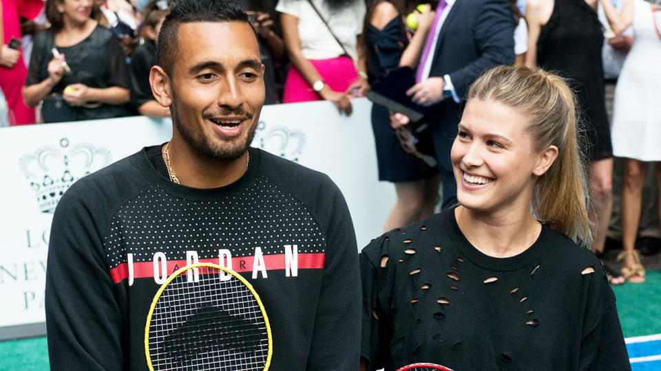 Nick Kyrgios and Eugenie Bouchard, pictured here at the Lotte New York Palace Invitational in 2017.