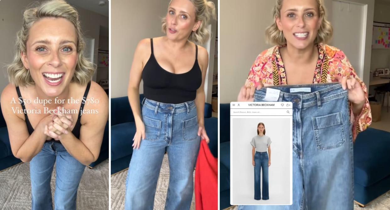 Target shoppers go wild for $50 dupe of $780 Victoria Beckham jeans ...