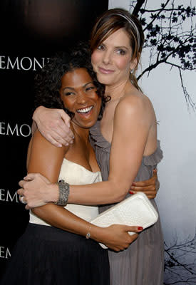 Nia Long and Sandra Bullock at the Hollywood premiere of TriStar Pictures' Premonition