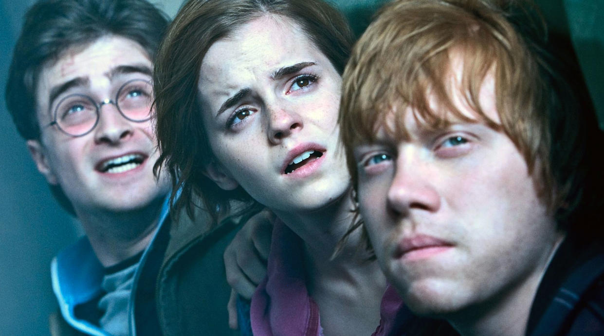 HARRY POTTER AND THE DEATHLY HALLOWS: PART 1  - 2010 Warner Bros film From l: Daniel Radcliffe, Emma Watson and Rupert Grint