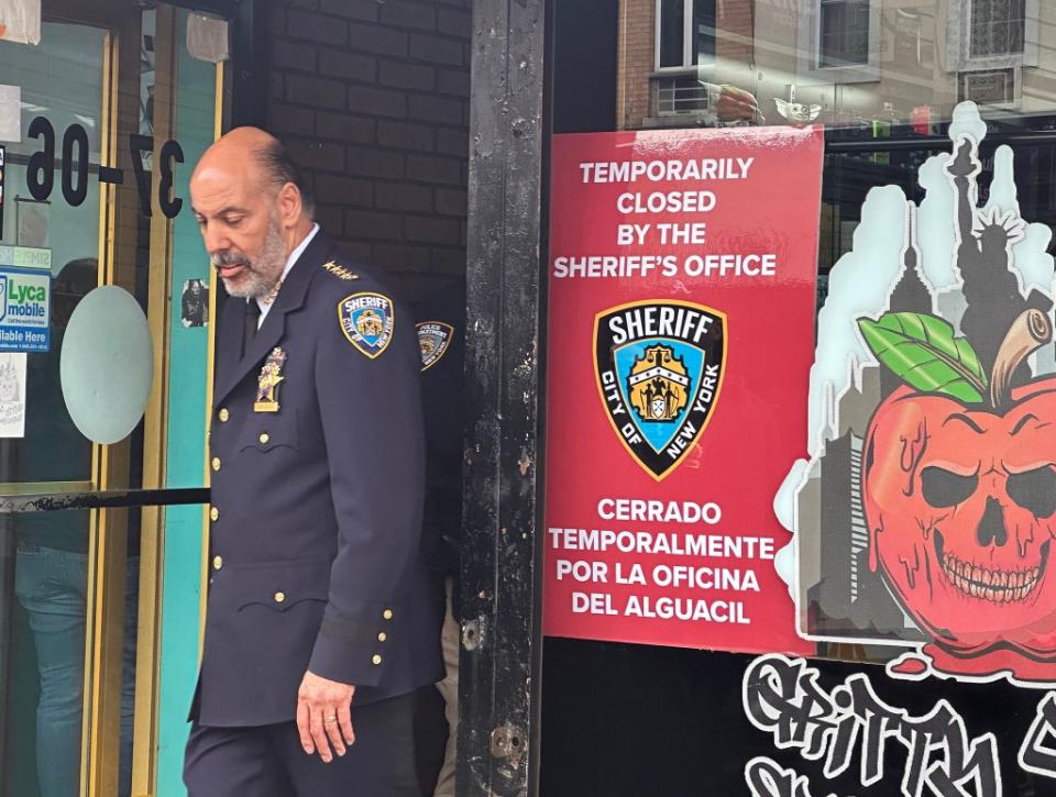 City Sheriff Anthony Miranda said cannabis cops raided “20 to 25” unlicensed pot shops last week. Brigitte Stelzer