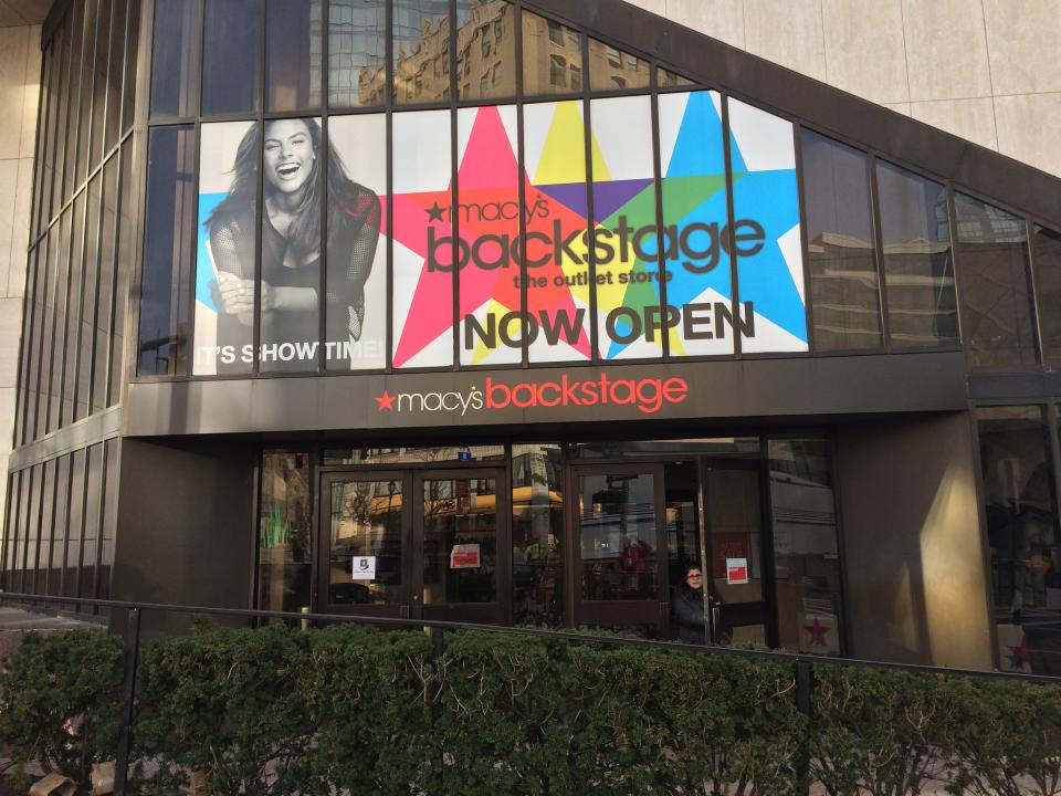 The entrance to the Macy's Backstage at the Galleria at White Plains