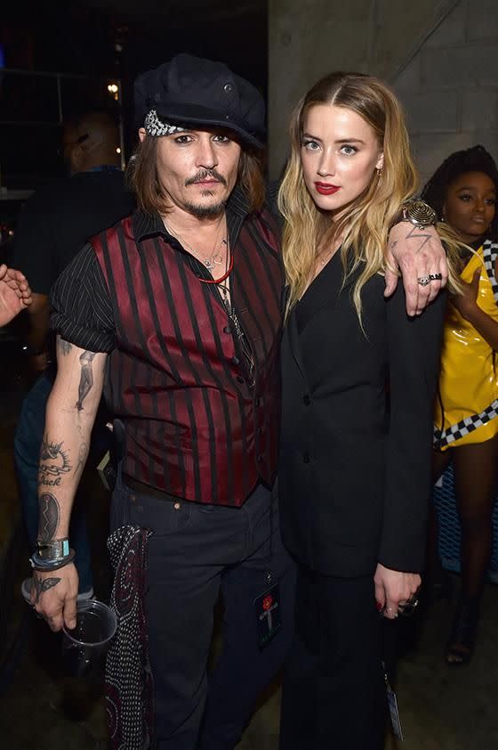 Johnny Depp and Amber Heard. Photo: Getty Images.
