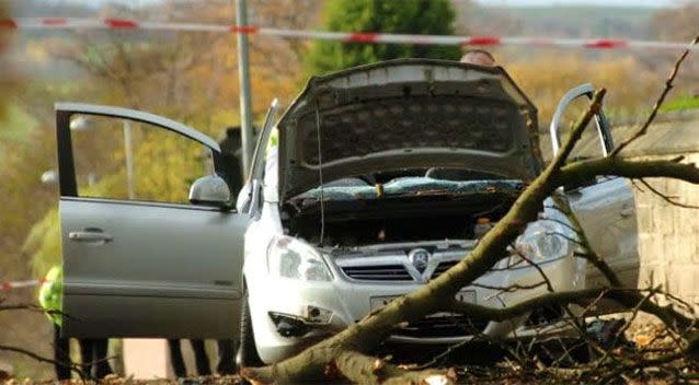 The car was crushed by a branch. Source: CrowdJustice