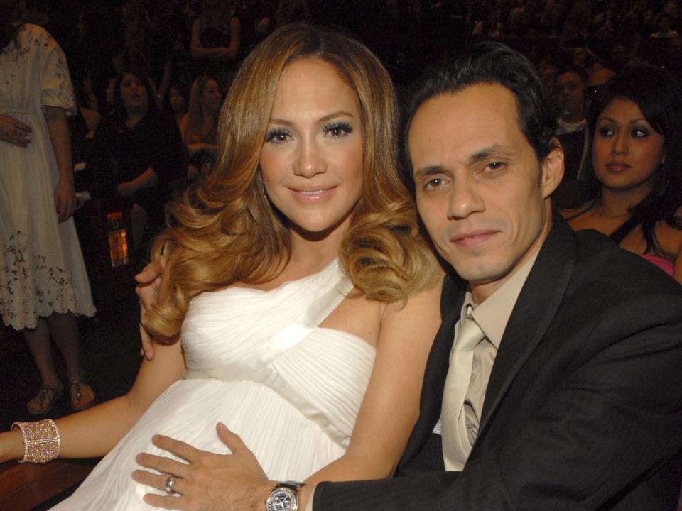 Actress/Singer Jennifer Lopez and Actor/Singer Marc Anthony at Conde Nast Media Group presents Movies Rock at the Kodak Theater on December 2, 2007 in Los Angeles.