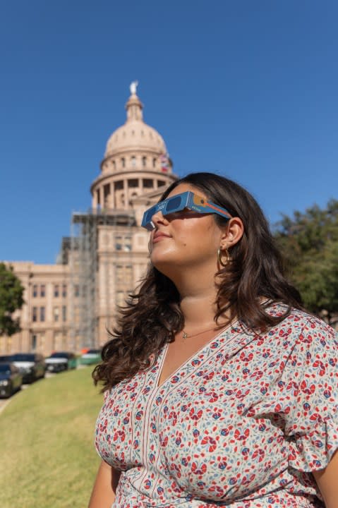 The Austin Visitor Center is selling its own commemorative eclipse glasses and distributing a limited number to local hotels. (Photo Courtesy: Visit Austin)