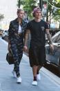 <p>Even Hailey Bieber knows the appeal of a good logo. She kept her matching Versace set casual with a white tank and white sneakers while out with her husband Justin Bieber.</p><p><em>Versace jacket, $1,350, jeans, $1,250, <a href="https://www.barneys.com/search?q=versace+logo+mania" rel="nofollow noopener" target="_blank" data-ylk="slk:barneys.com;elm:context_link;itc:0;sec:content-canvas" class="link ">barneys.com</a>.</em></p><p><em><a class="link " href="https://www.barneys.com/search?q=versace+logo+mania" rel="nofollow noopener" target="_blank" data-ylk="slk:SHOP;elm:context_link;itc:0;sec:content-canvas">SHOP</a><br></em></p>