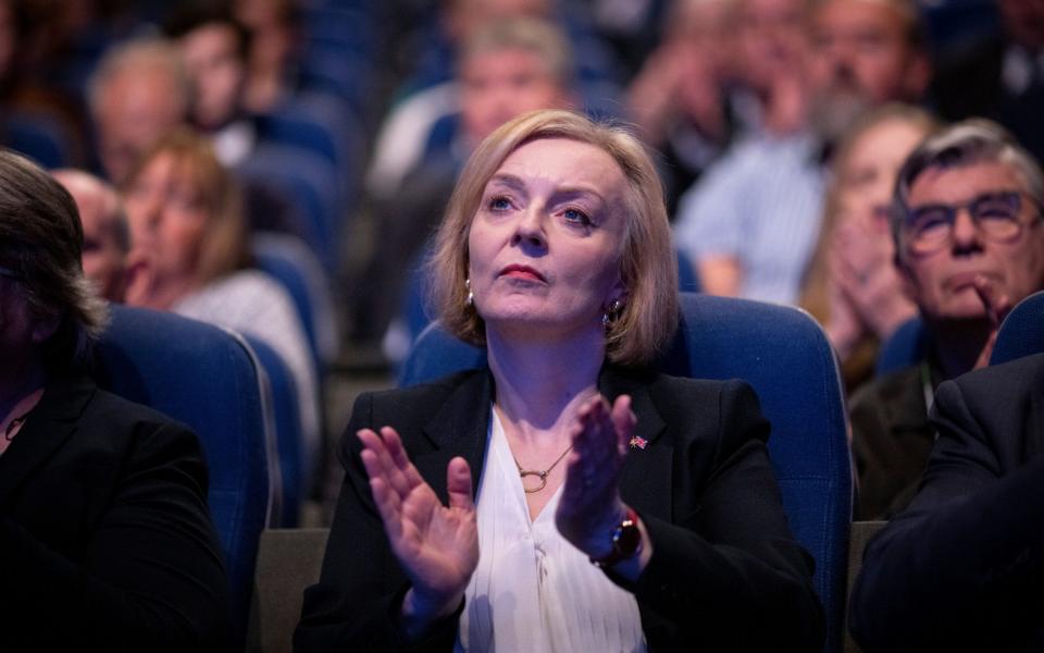 Liz Truss, the Prime Minister, is pictured at Conservative Party conference in Birmingham yesterday - Tolga Akmen/Shutterstock 