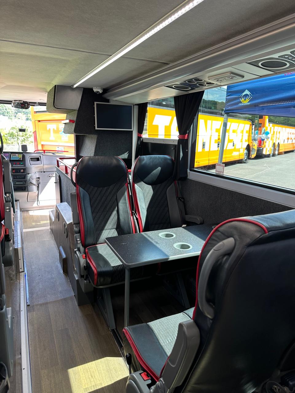 Visitors at the event enjoyed tours of the luxury motorcoaches.
